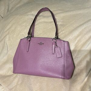 Coach Lavender Leather Shoulder Bag